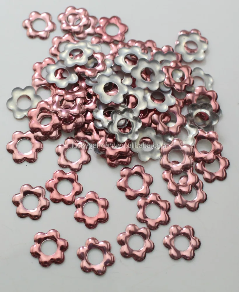 
fashion KOREAN QUALITY hotfix spangle sequin hotfix nailhead Pink color middle hole flower SHAPE 