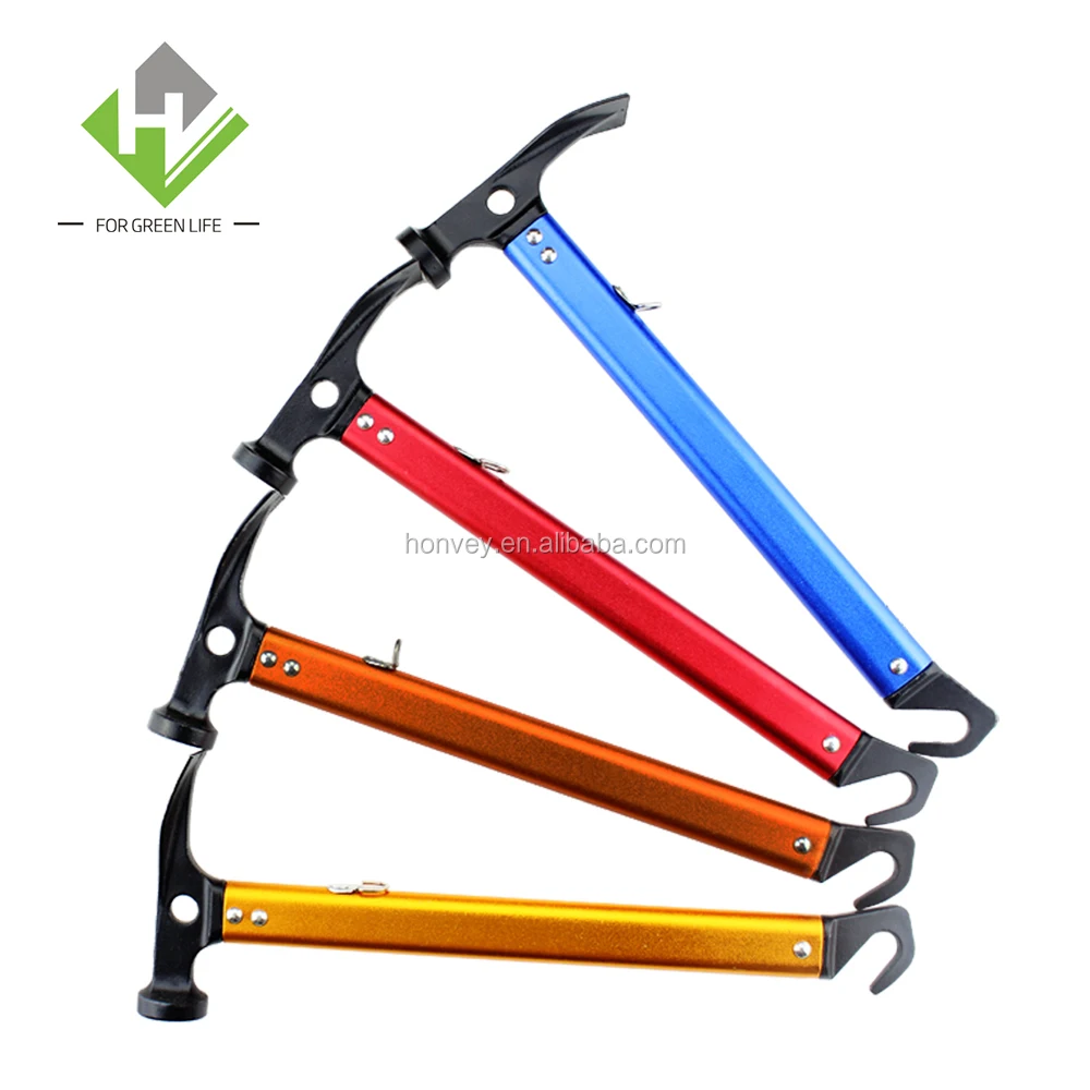 
Outdoor Camping Tent Peg Stake Hammer Nail Puller Extractor Multifunctional Tool With Aluminum Handle 
