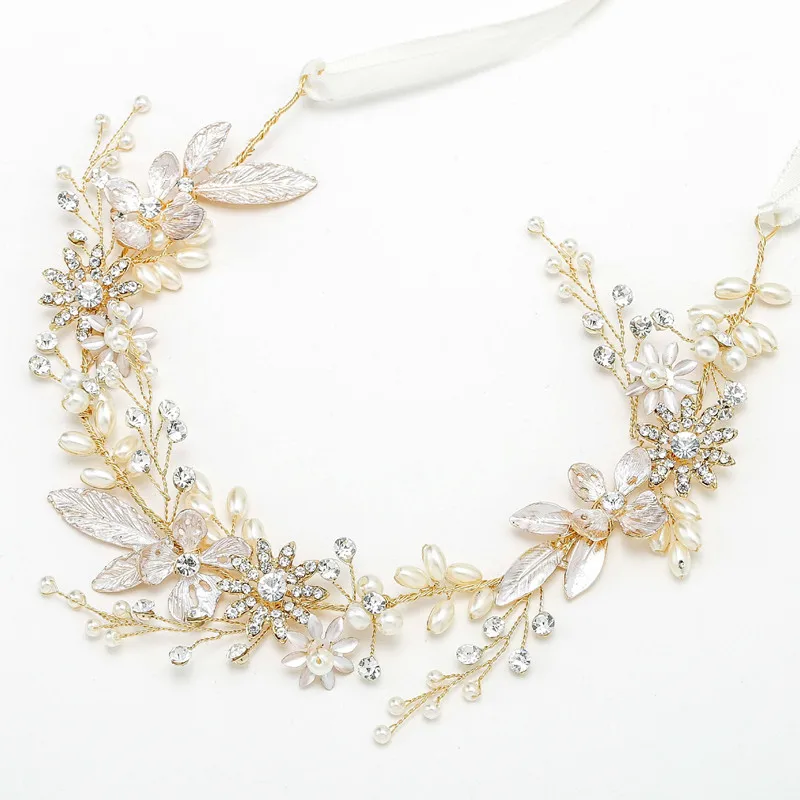 New Elegant Rhinestone pearl Bridal Tiara Wedding  Hair Accessory Jewelry