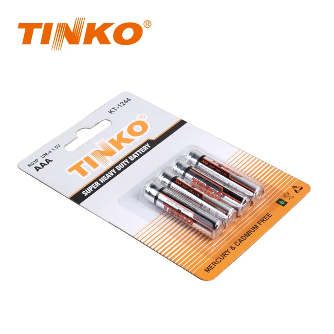 TINKO Carbon zinc um-4 1.5v r03p size aaa um4 dry battery