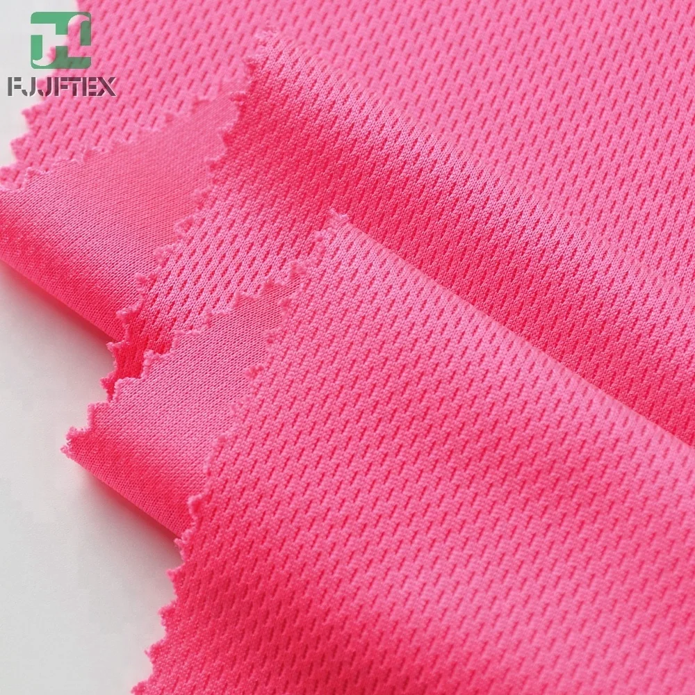 Jingfeng Oeko-Tex Standard textile dri fit  polyester bird eye  mesh waffle fabric