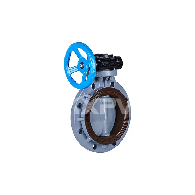 DIN JIS ANSI фланцы Универсальный стандартный промышленный пластик CPVC червь шестерни DN50-DN200 Клапан-Бабочка