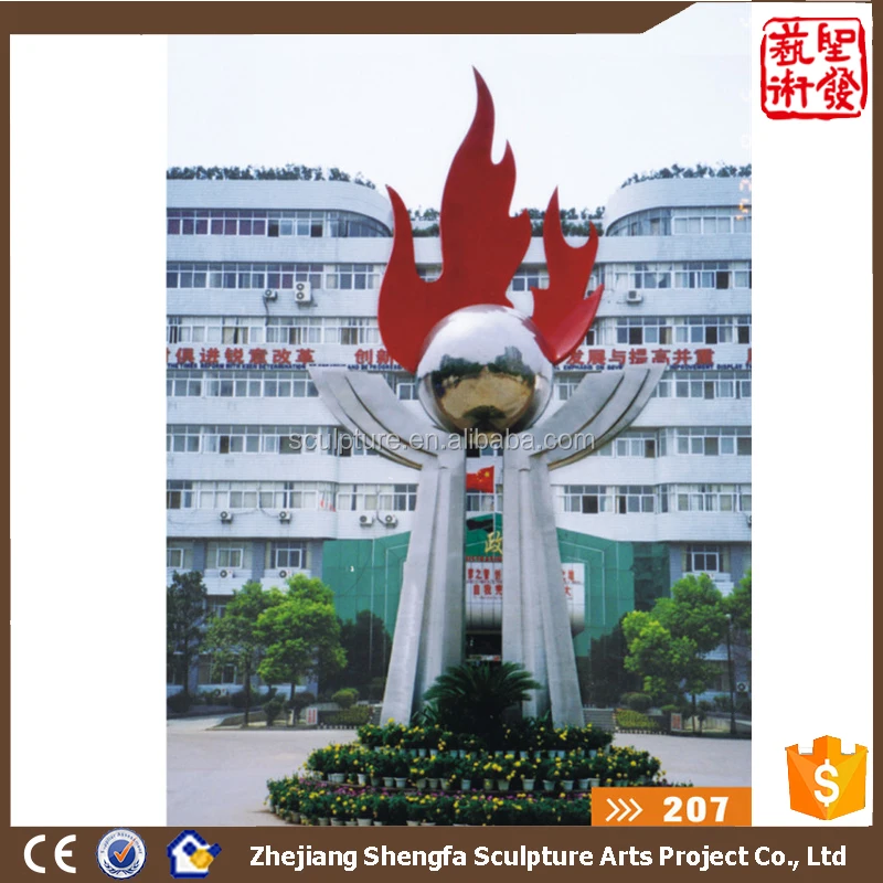
Landscaping Monument Polished Outdoor Large Stainless Steel Sculpture 