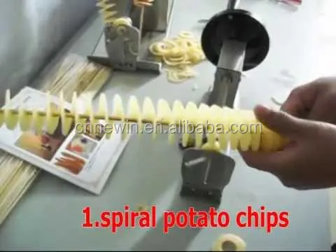 Manual Potato Curly Fry Cutter spiralizer slicer/tornado potato slicer
