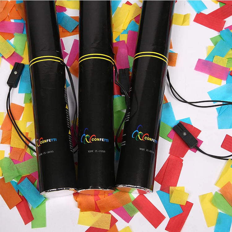 Fireproof confetti rectangular high quality reusable party popper party confetti cannon