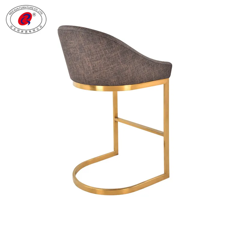 Новый дизайн, высокий барный стул с золотым металлом, современный роскошный высокий промышленный винтажный высокий барный стул