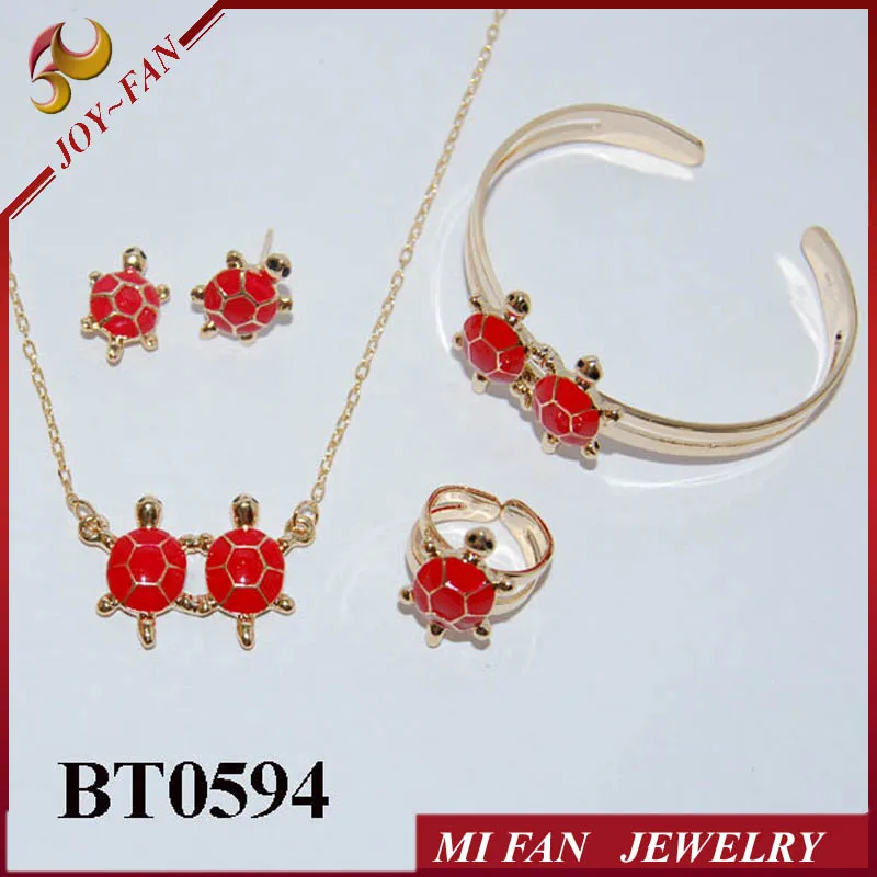 Tortoise jewelry,18kgd jewelry set for girl,children necklace