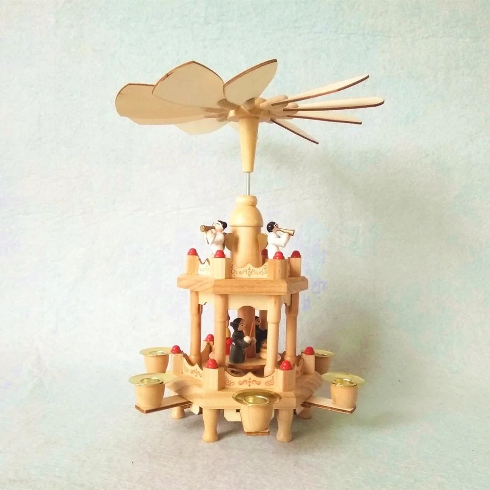 Небольшая немецкая Рождественская елка деревянная Пирамидка для праздничного украшения