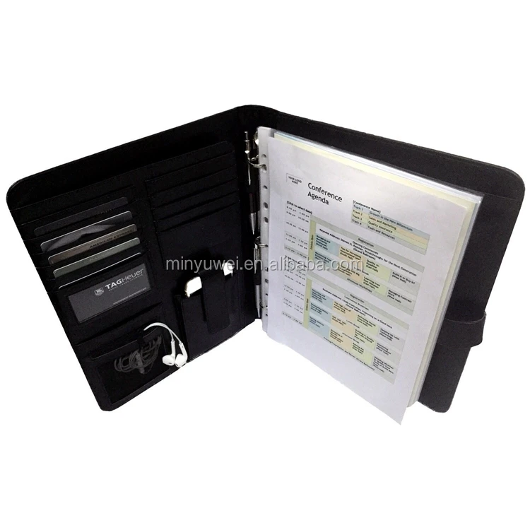 Office conference document removable binder folder padfolio resume padfolio organizer