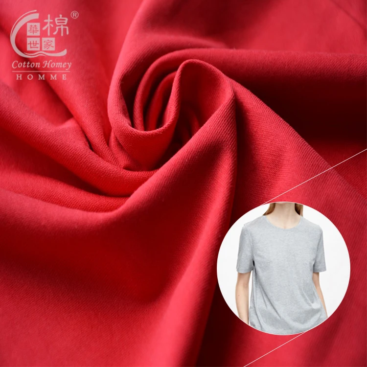 2019 горячая Распродажа Мерсеризованный лиоцелл 72% Тенсел 28% хлопок волокно Ткань Трикотаж один Джерси хлопок для футболка