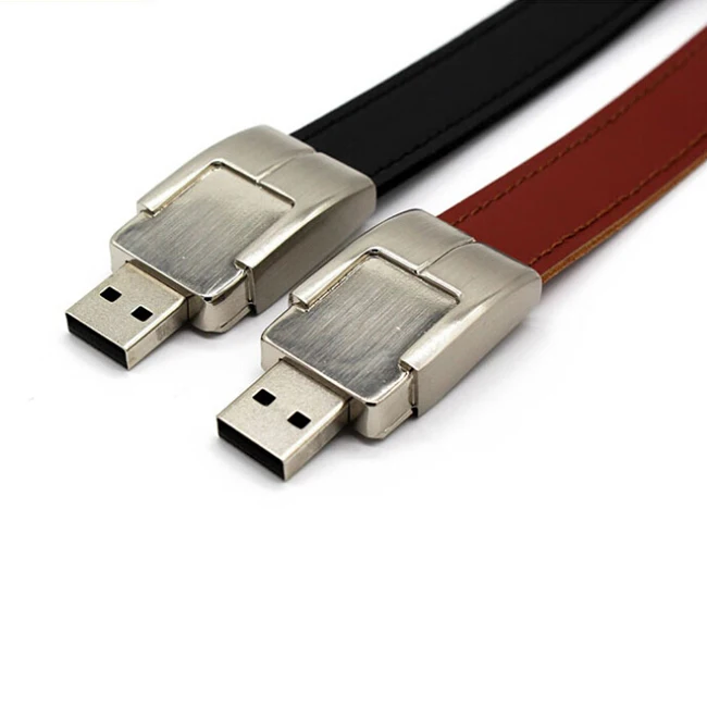Wholesale Bulk Leather Flash USB Bracelet 8GB Wristband Support 2.0 Logo Print