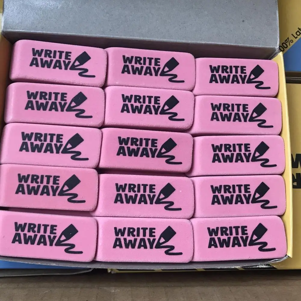 Customized logo rubber student pencil eraser