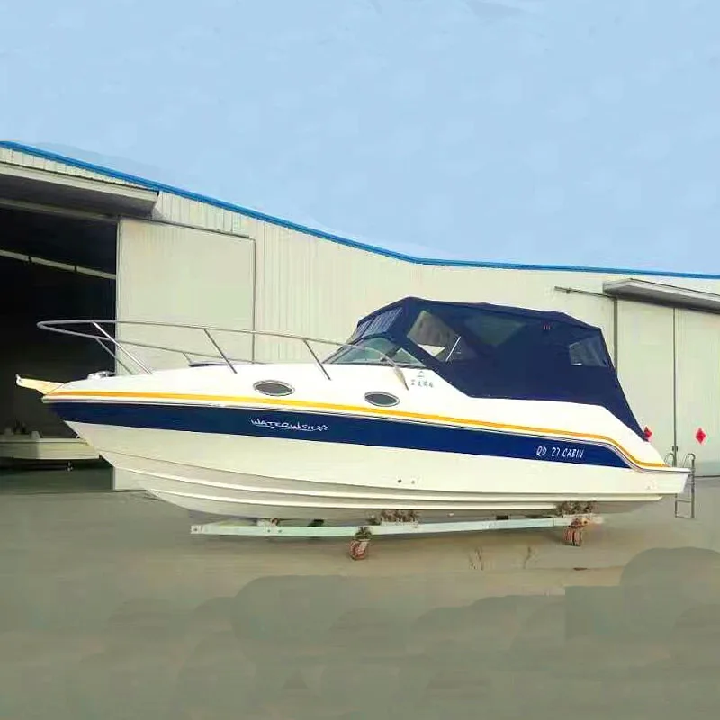 Скоростная лодка WATERWISH QD 27 из стекловолокна, сделано в Китае