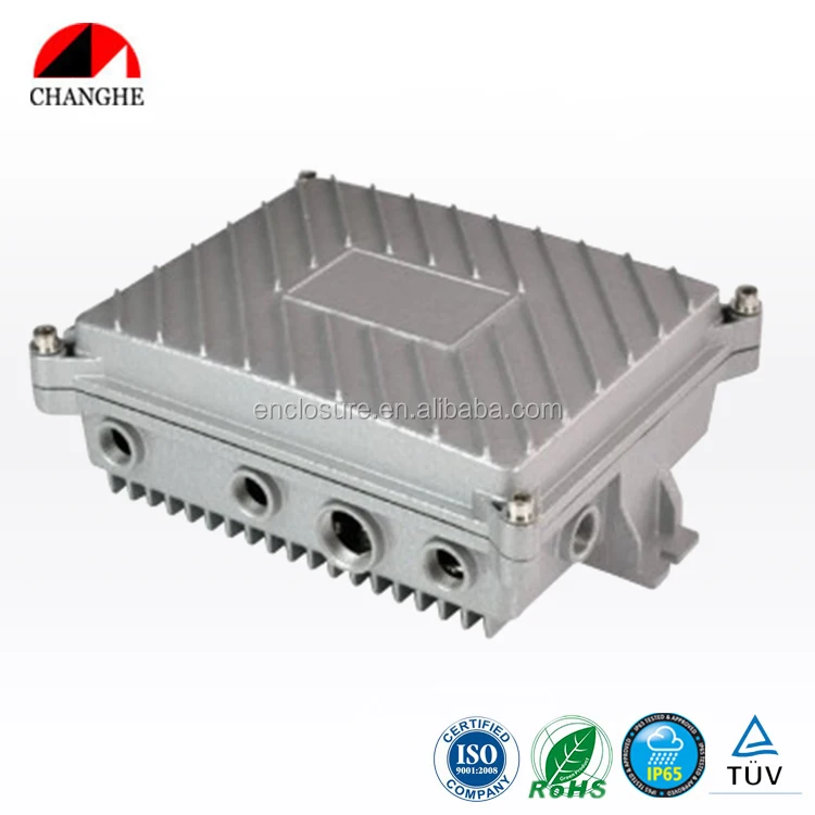 
CHANGHE IP65 Aluminium Die Cast CATV Outdoor Amplifier Enclosure 246x196x187mm 