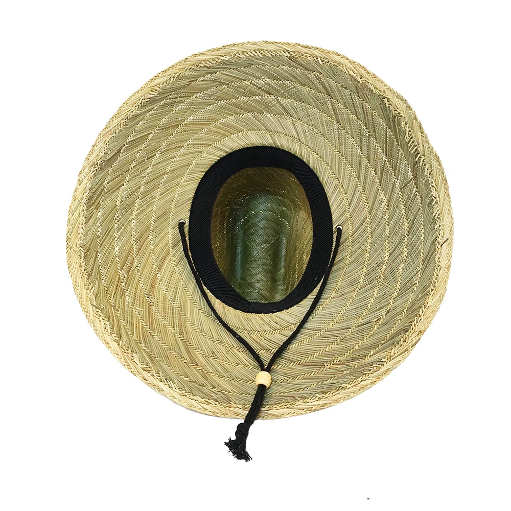 Goldenway unisex summer raffia fishing straw hats life guard uv sun visor straw beach hat for women