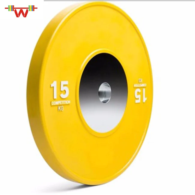 Hot selling durable rubber bumper plate competition barbell weight lifting plates