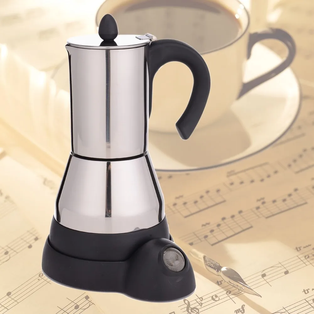 Italian style custom 6 cup espresso coffee maker moka stainless steel coffee machine