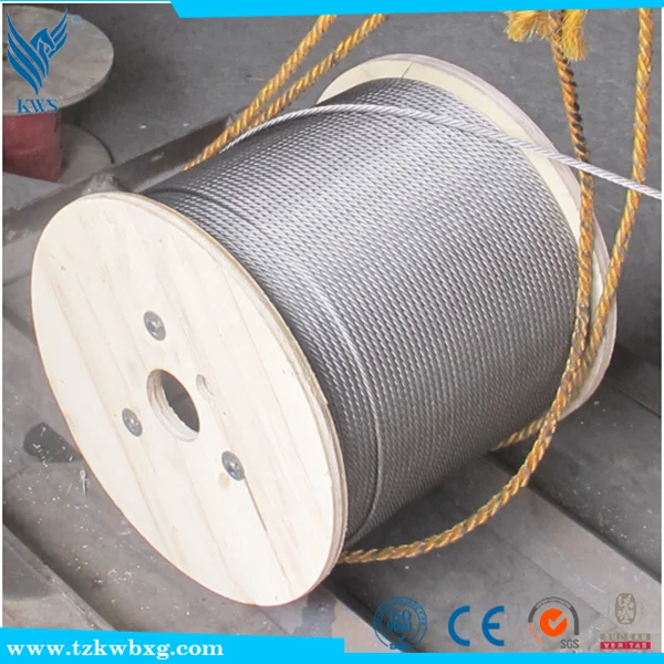 CE Certification and Construction Application cable 304 7x19 stainless steel wire rope