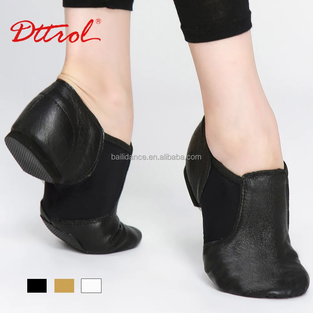 
D004716 Dttrol dance genuine leather black jazz shoes 