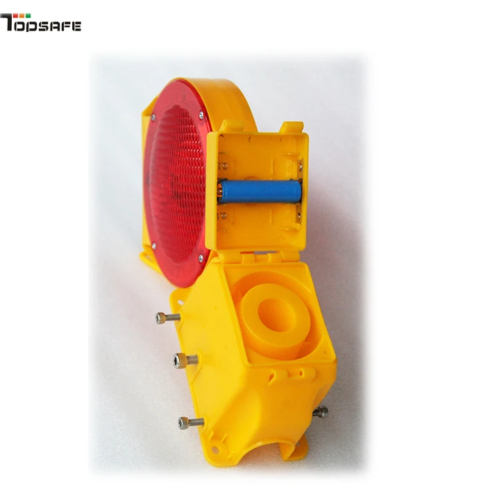 Rechargeable led strobe powered solar driveway lights orange flashing light