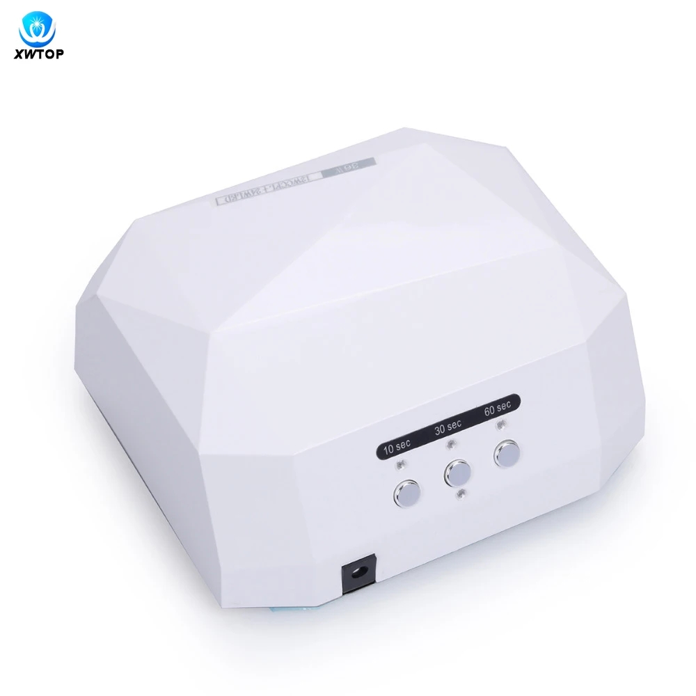Diamond Shaped 36W LED Nail Lamp Nail Dryer With CCFL Gel Polish Curing Light with LED display