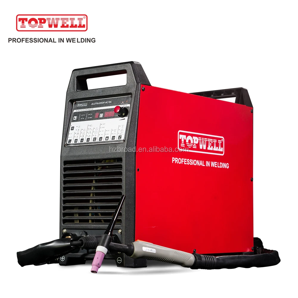 250A импульсный ac/dc/mix TIG сварочный аппарат TOPWELL ALUTIG-250HD для DIY