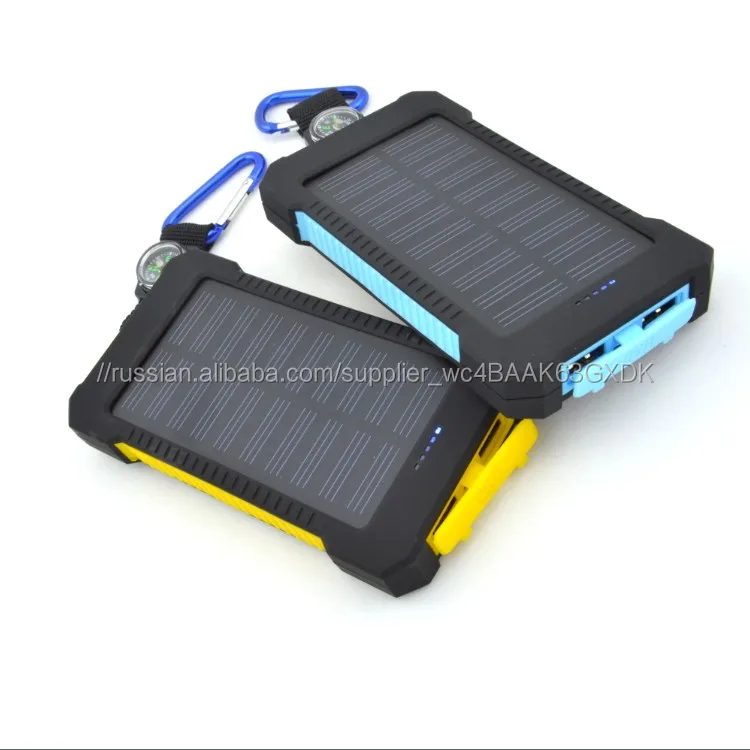 Dual USB Portable 5V 2A Solar Power Bank Waterproof Backup Solar Charger 2017