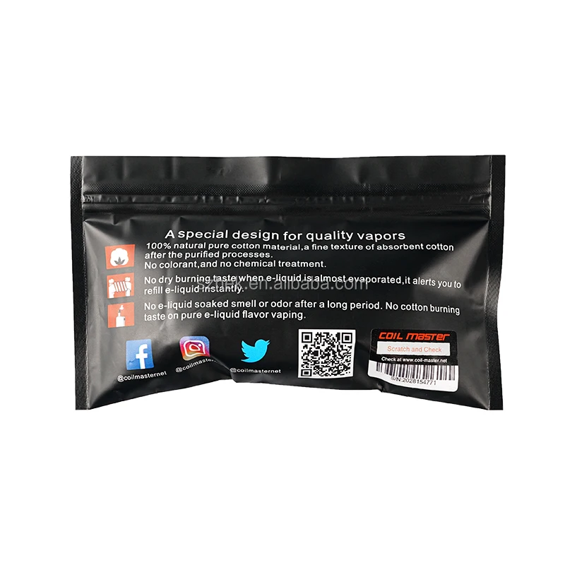
100% Original Coil Master Pro Cotton 100% Natural Pure Cotton USA Made Cotton Perfect for vape 