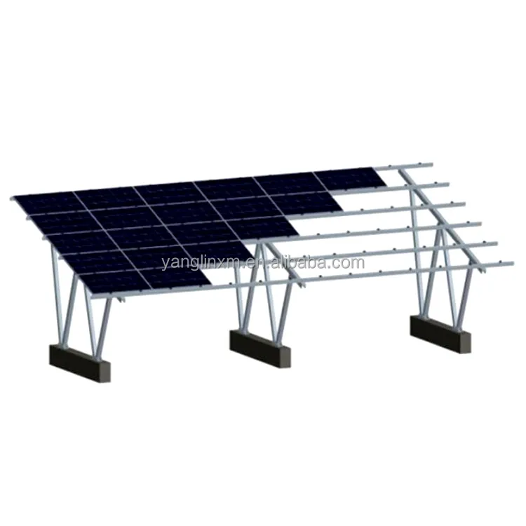 Solar Panel Carport with Aluminum Frame Mounting Structures