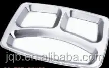 Sectional Stainless Steel Fast Food Serving Tray