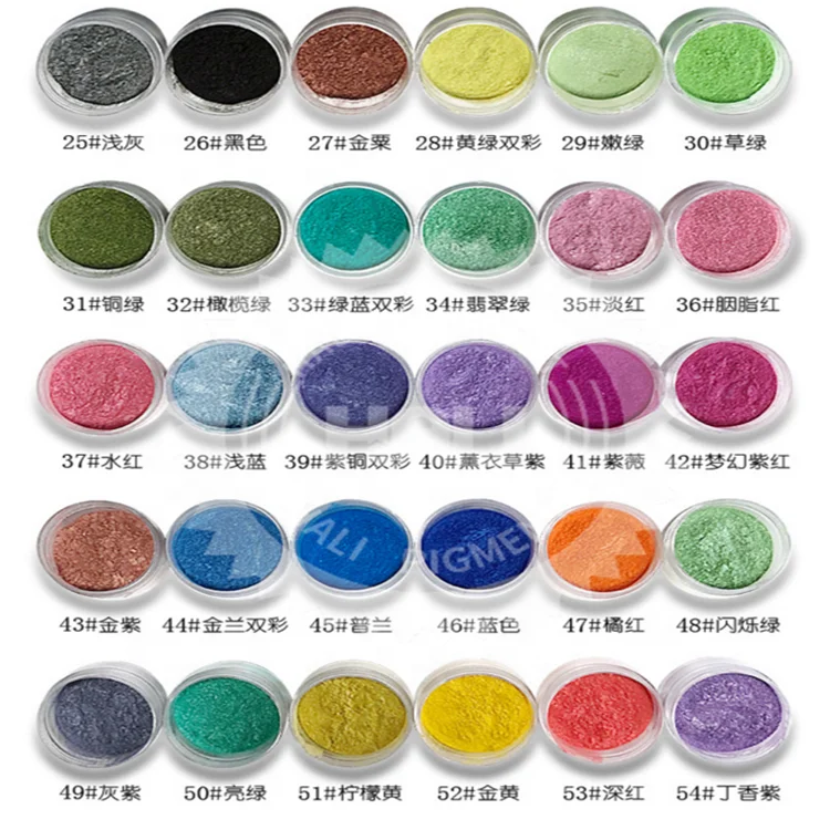 100Colors Natural Mineral Cosmetic Mica Powder Pearl Pigment Color Pearlescent pigment pearl luster pigment for cosmetic