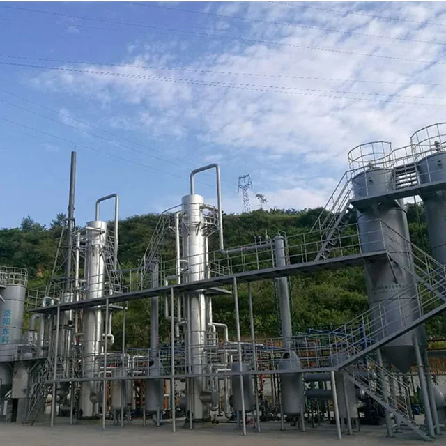 waste oil /used engine oil/black oil recycling machine oil with Distillation tower system