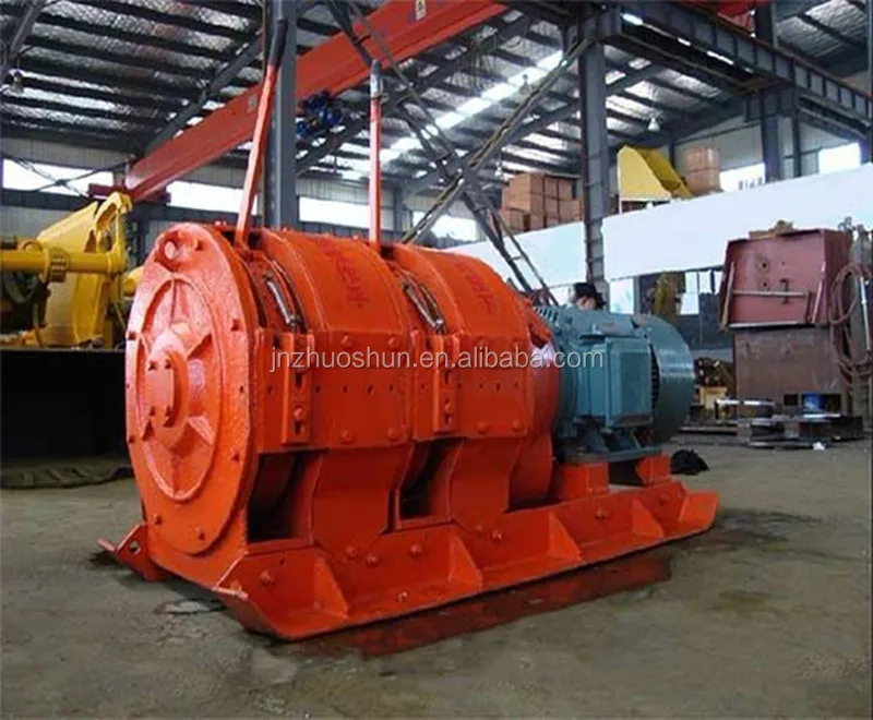 2JPB-22 Electric Double Drum Slusher Mining Winch with scraper bucket