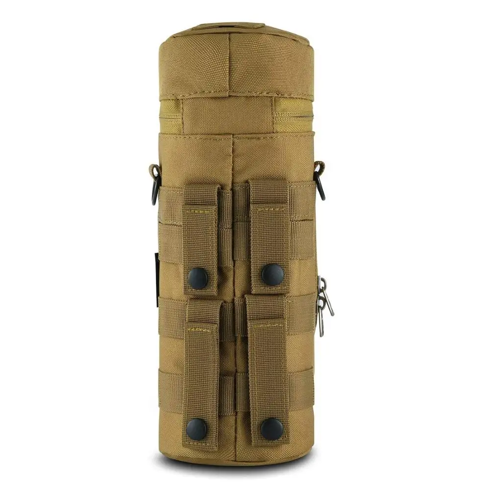 Tactical Molle Water Bottle Pouch H2O Hydration Carrier with Accessory Pouch
