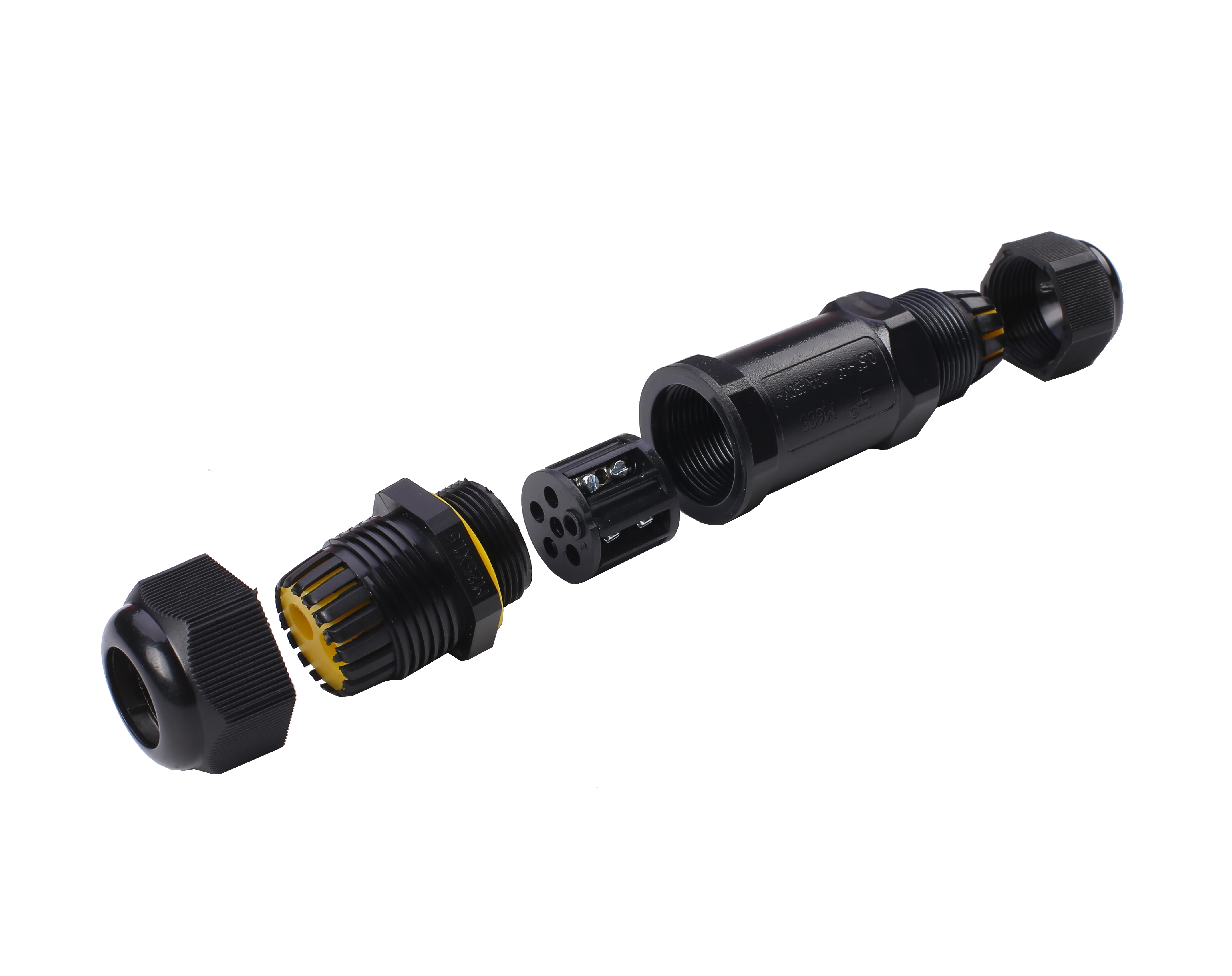 M685-I M25 cable gland 1 in 1 out 1in 2 out 1 in 3 out  ip68 3 pole 3 pin cable waterproof connector