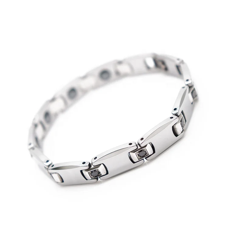 Classical design tungsten couple bracelet,magnetic tungsten bracelet