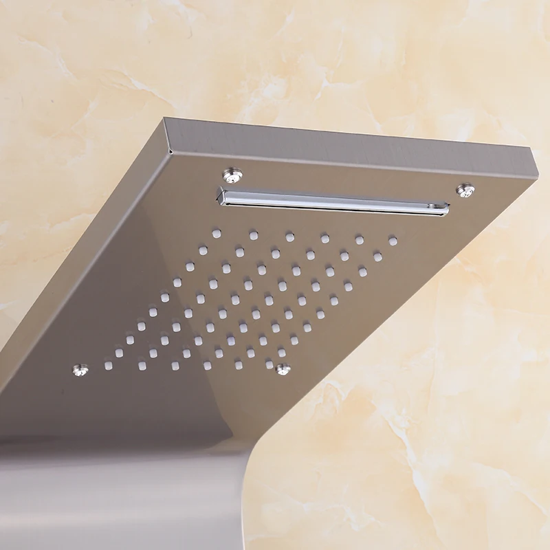 ROVATE 304stainless steel water saving spa shower panel spa shower  panel for bathroom thermostatic waterfall shower