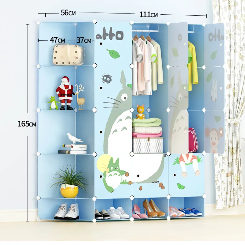 Portable Kids Wardrobe Bedroom Closet Children Storage Organizer