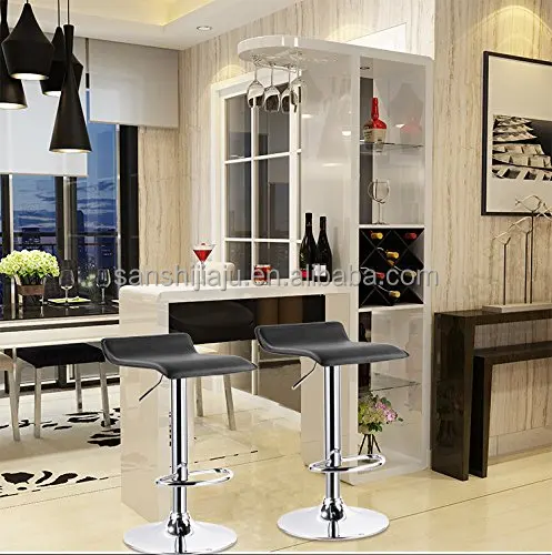 Vintage industrial Adjustable Height Barstool with Chrome Base