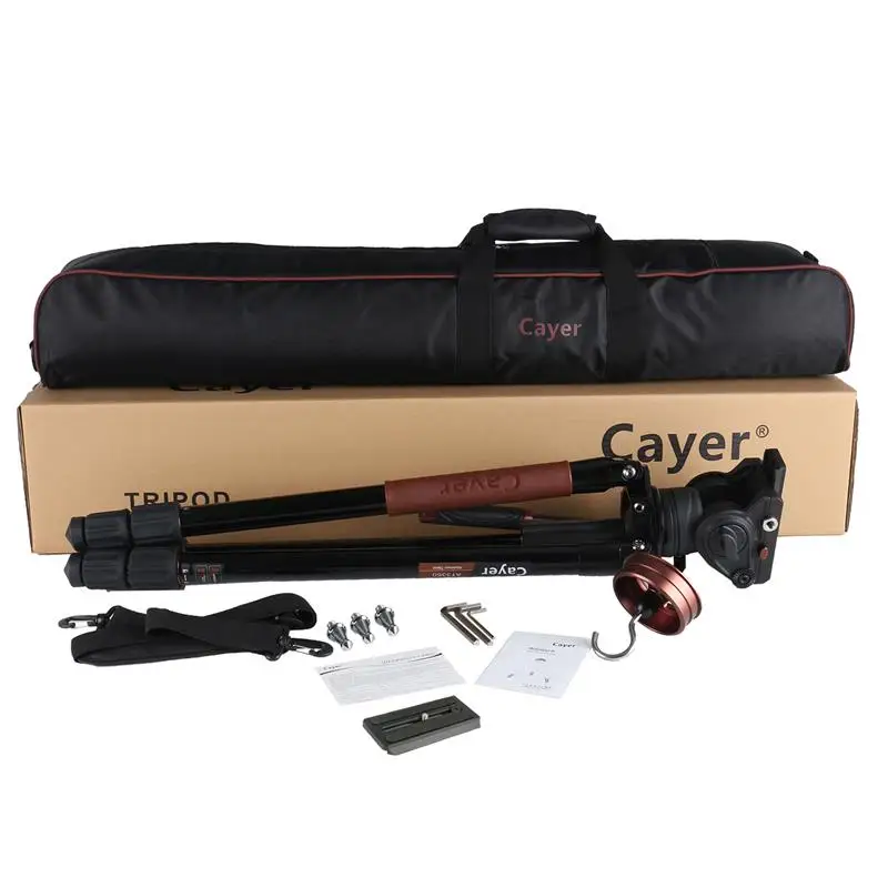 2018 portable tripod holder Cayer AT3360K5A professional tripod  for video cameras