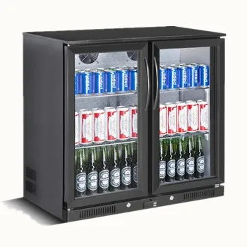  Высококачественный холодильник для бизнеса и бара напитков с двумя стеклянными дверцами коммерческий мини-Морозильник