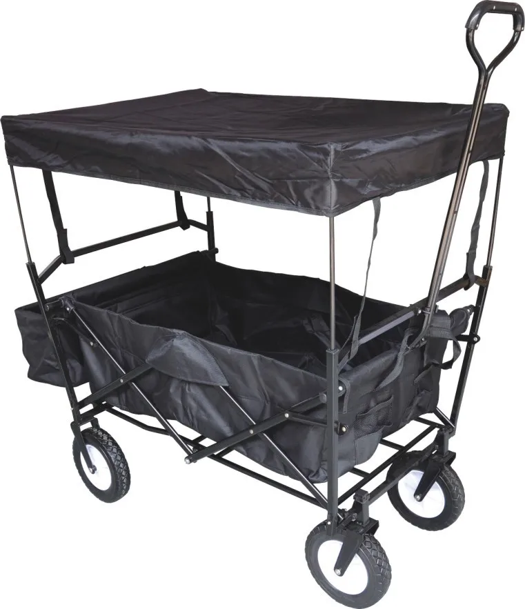 Outdoor Garden Wagon Foldable Tool Cart ,Beach Wagon Fold trolley folding wagon for kids