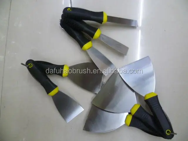 High quality Stainless Steel Putty Knife with rubber handle