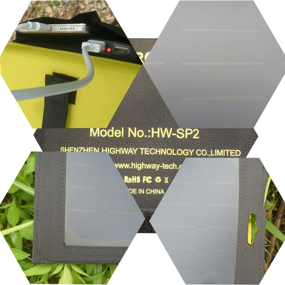 
Universal solar charger panel mobile power bank with bag 