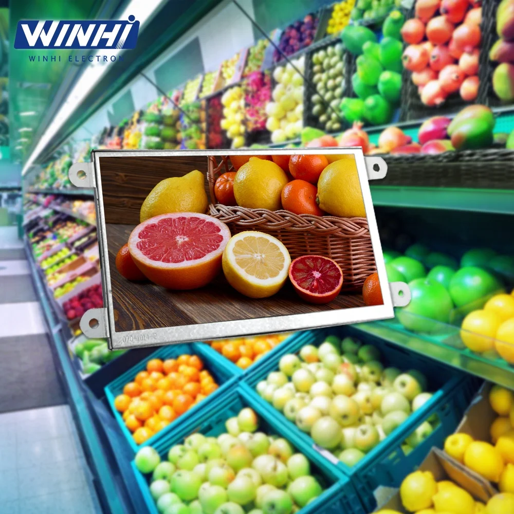 Metal shell memory card open frame lcd display advertising monitor screen battery powered digital displays 7inch lcd panel