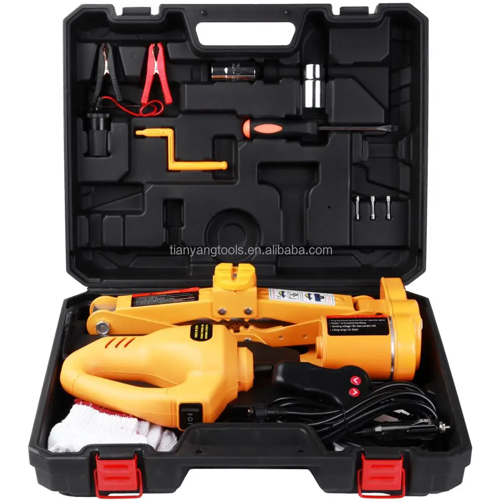 
High Lift Factory Directly Provide OEM 2T Portable Electric Screw Scissor Car Jack and DC12V Impact Wrench for Quick Repair 
