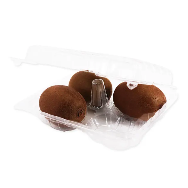 4 отверстия, индивидуальный одноразовый прозрачный раскладной пластиковый контейнер для упаковки свежих киви