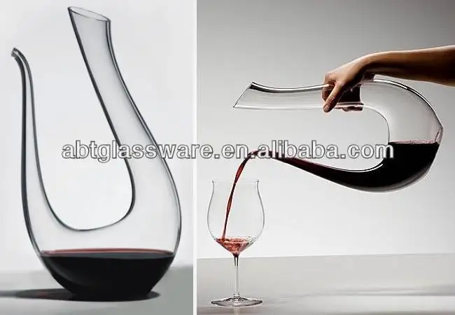 Hot selling hand made Swan shaped Wine glass decanter