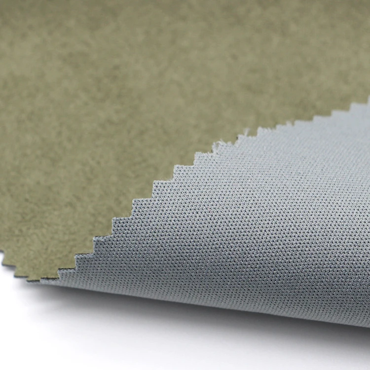 Custom Two Layer Bonded 200gsm Micro Suede Fabric For Clothing Garments