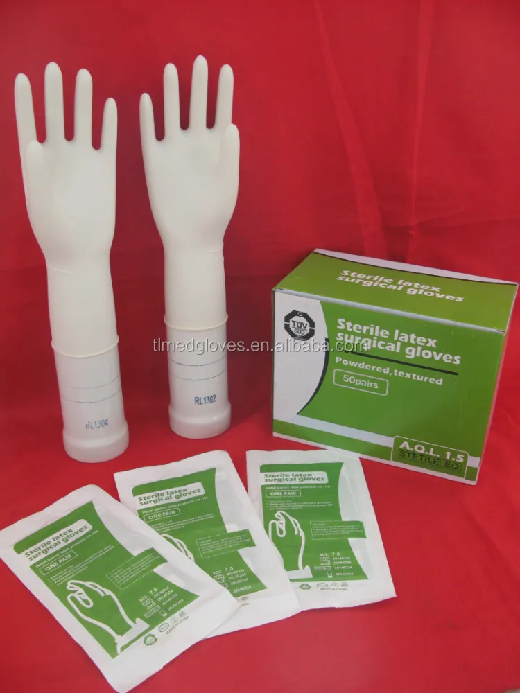 sterile latex hand gloves